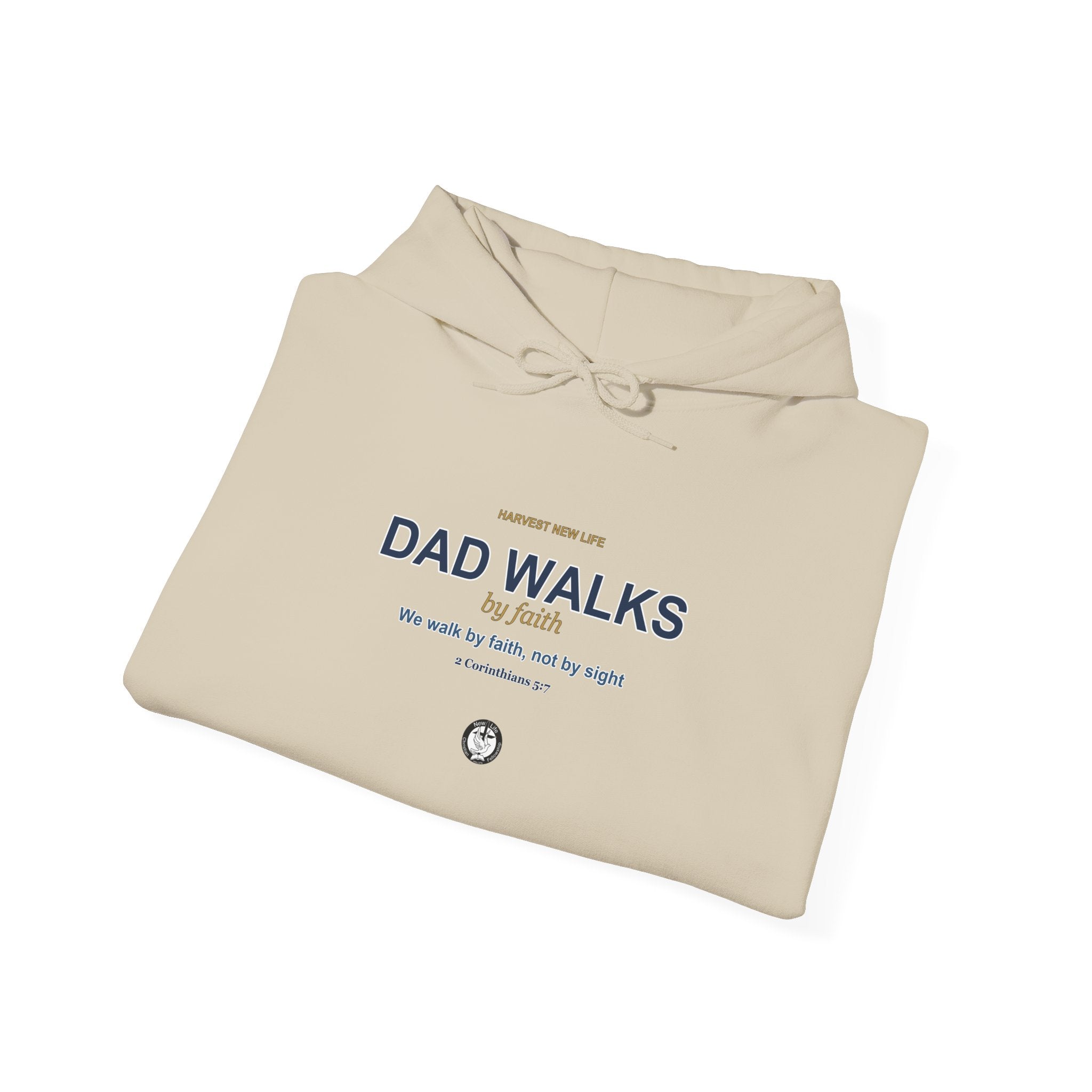 Dad Walks By Faith Hoodie - Christian Fathers Day Gift