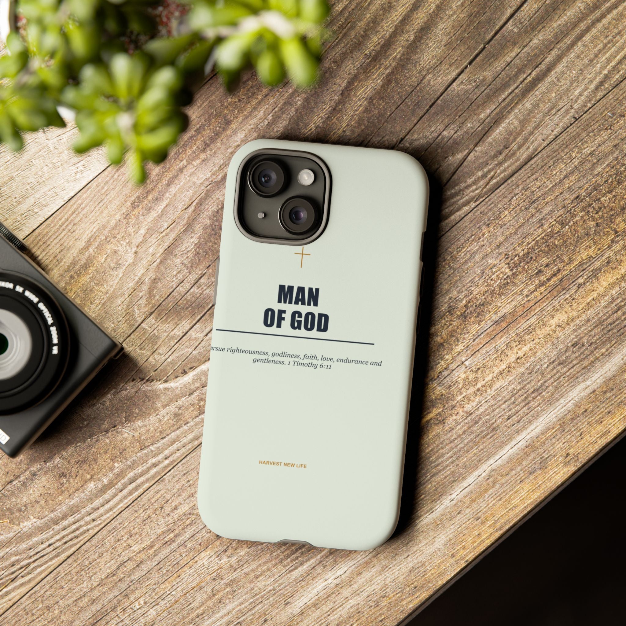 New Life Man of God Soft Sage Phone Case - Fathers Day Christian Gift