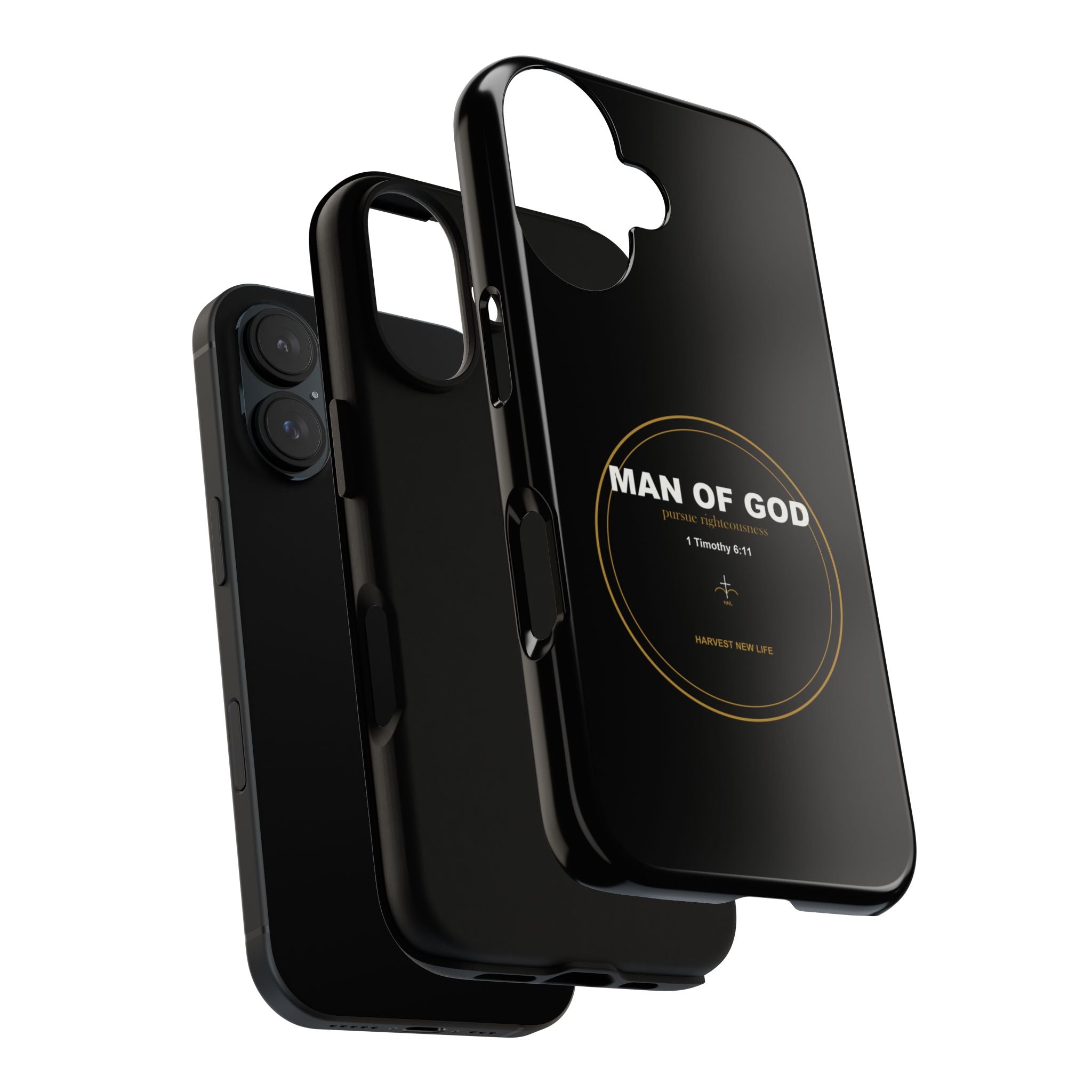 New Life Man of God Black Phone Case - Fathers Day Christian Gift