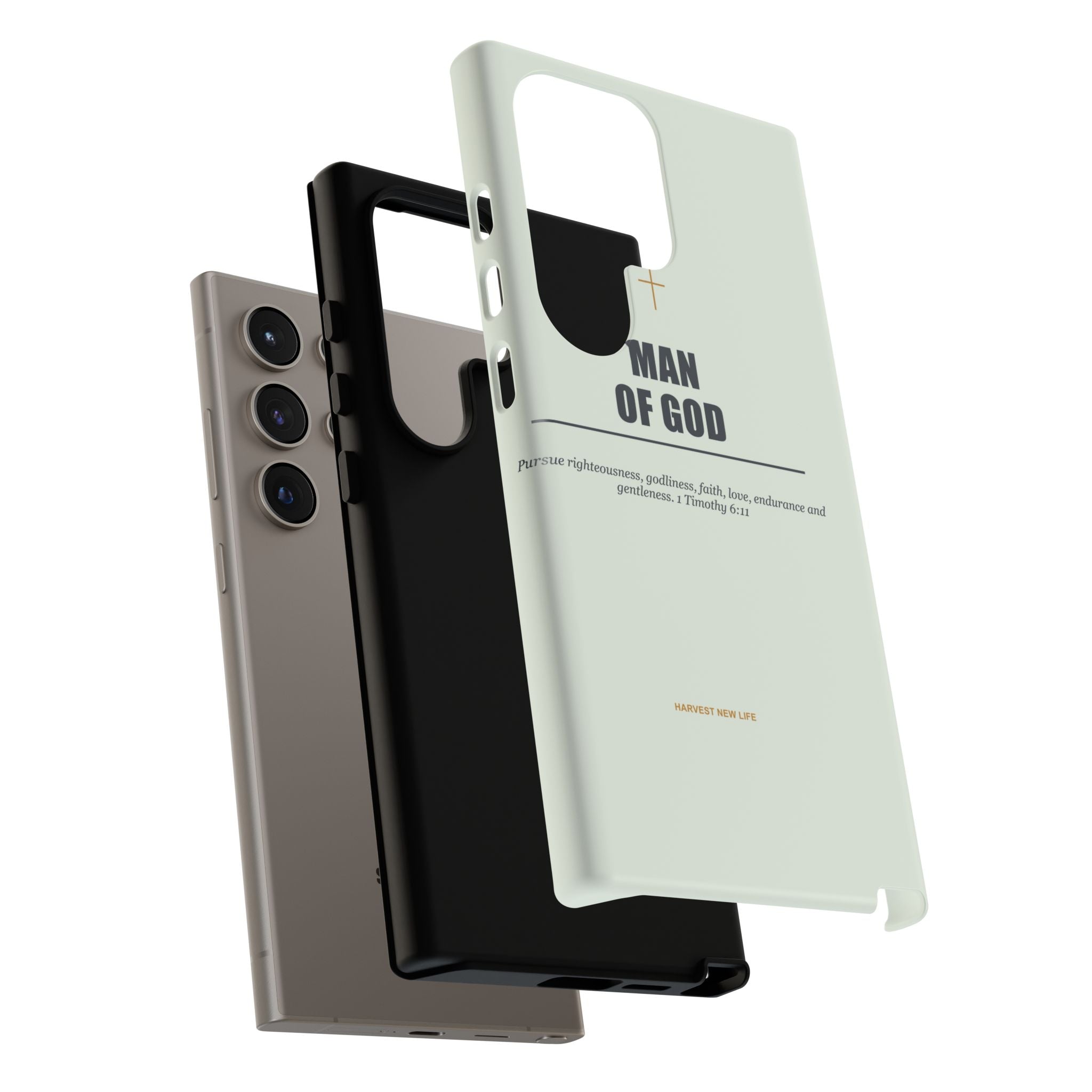 New Life Man of God Soft Sage Phone Case - Fathers Day Christian Gift