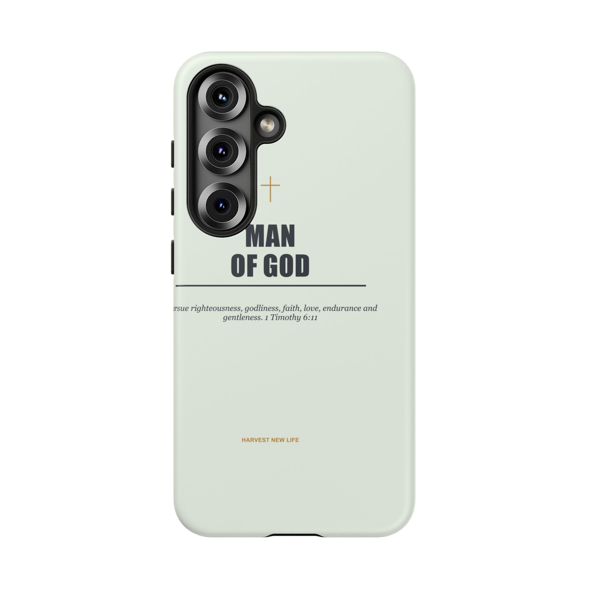 New Life Man of God Soft Sage Phone Case - Fathers Day Christian Gift