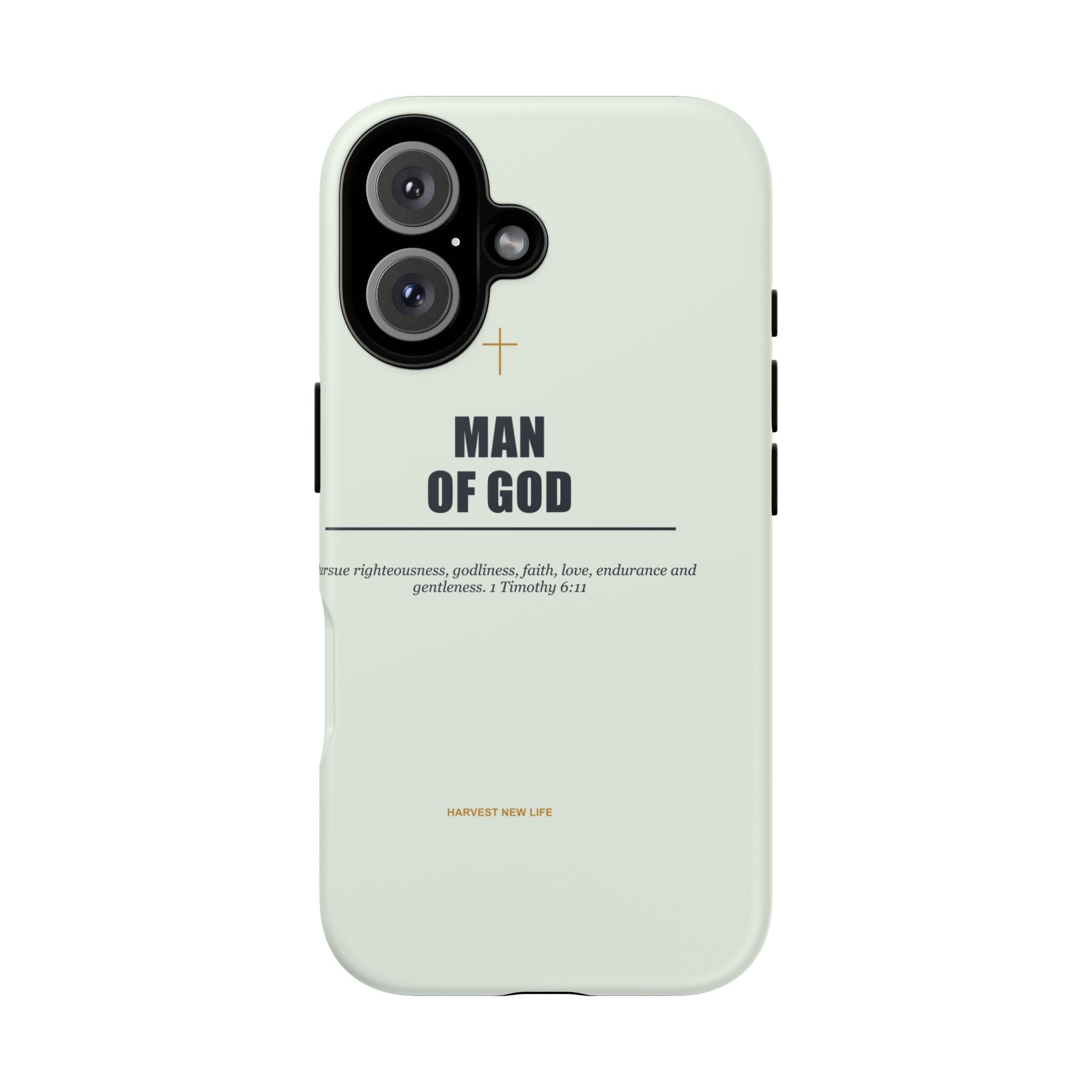 New Life Man of God Soft Sage Phone Case - Fathers Day Christian Gift