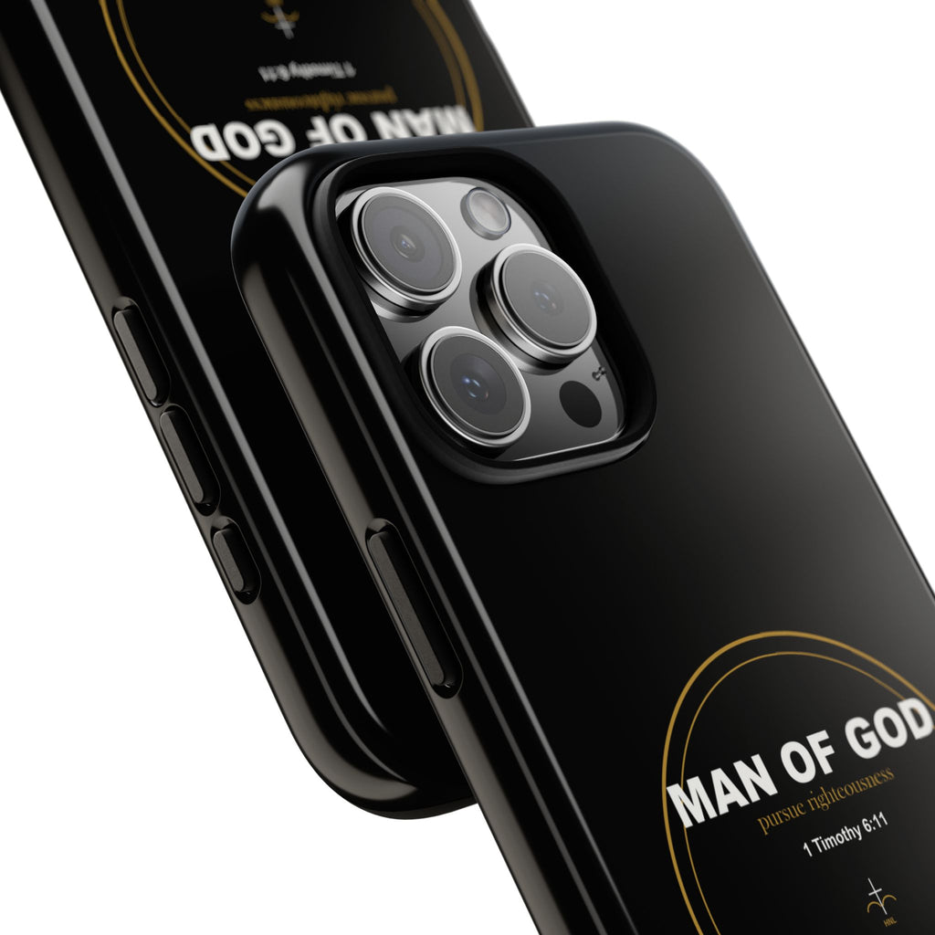 New Life Man of God Black Phone Case - Fathers Day Christian Gift