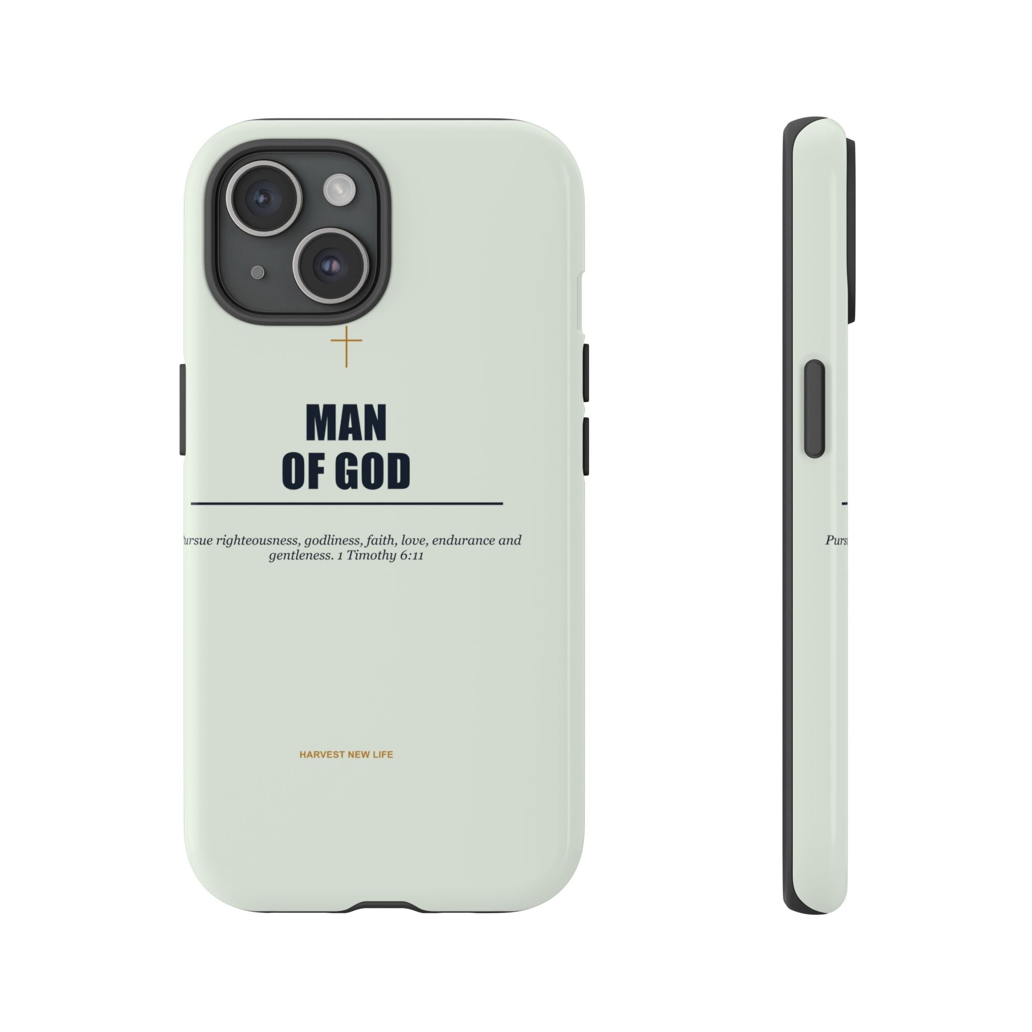 New Life Man of God Soft Sage Phone Case - Fathers Day Christian Gift