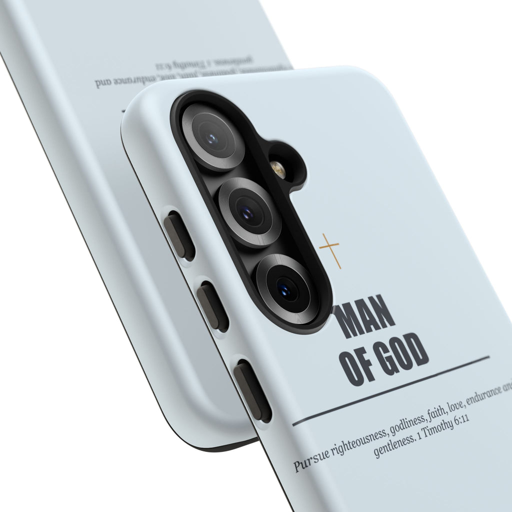New Life Man of God Light Blue Phone Case - Fathers Day Christian Gift