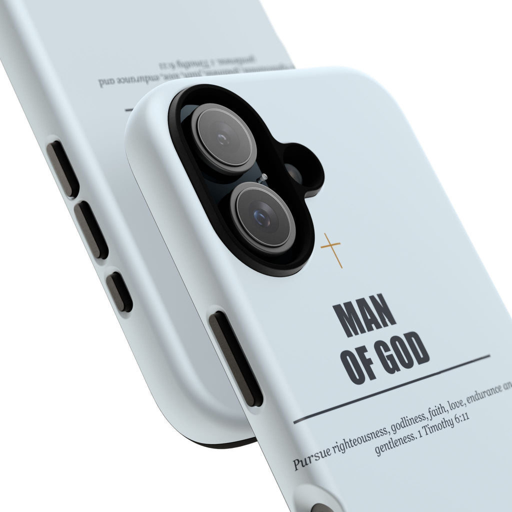 New Life Man of God Light Blue Phone Case - Fathers Day Christian Gift
