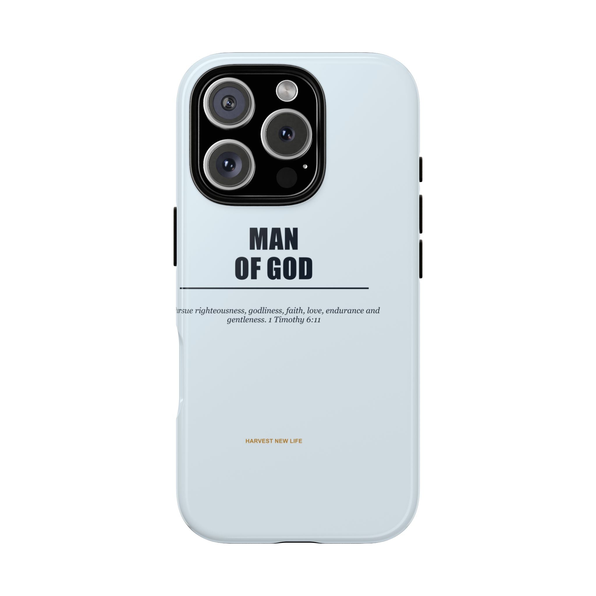 New Life Man of God Light Blue Phone Case - Fathers Day Christian Gift
