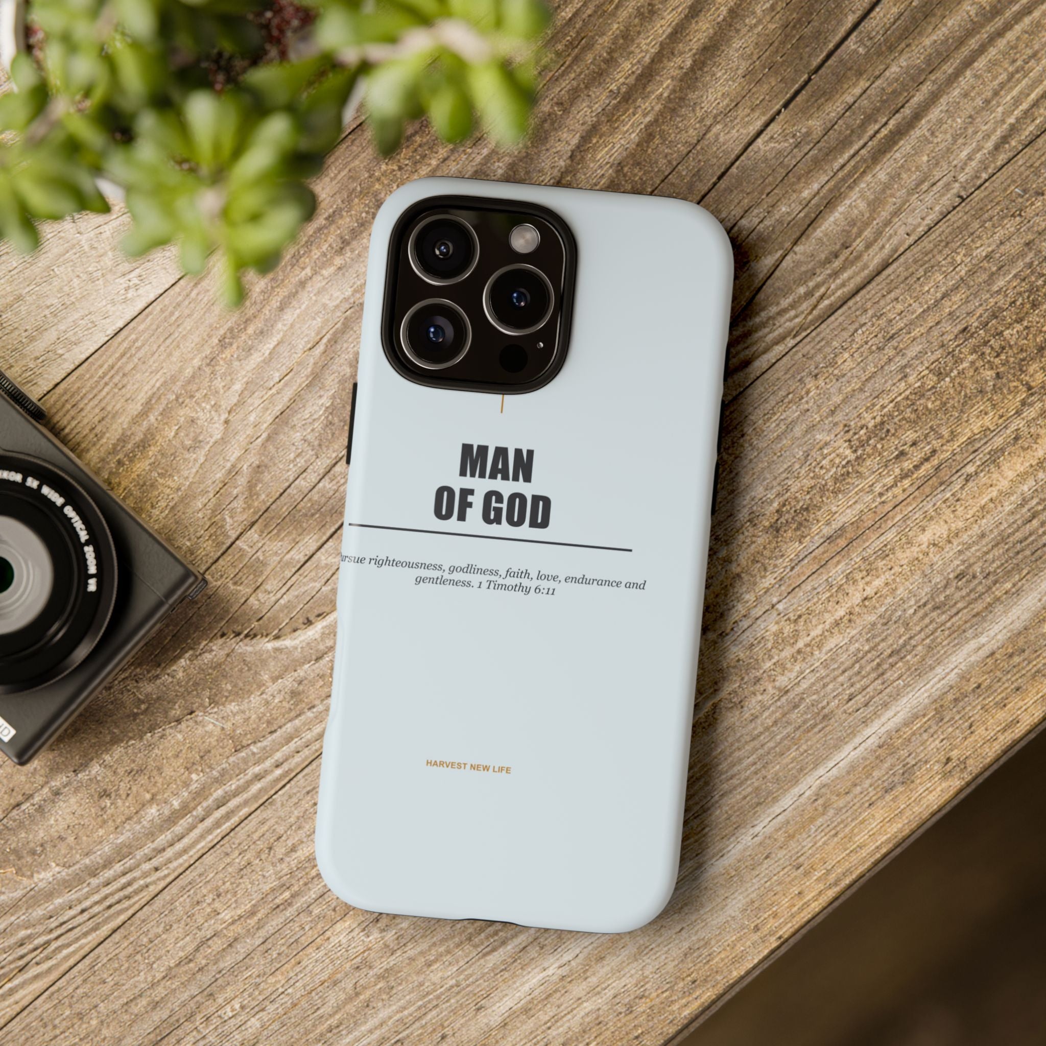 New Life Man of God Light Blue Phone Case - Fathers Day Christian Gift