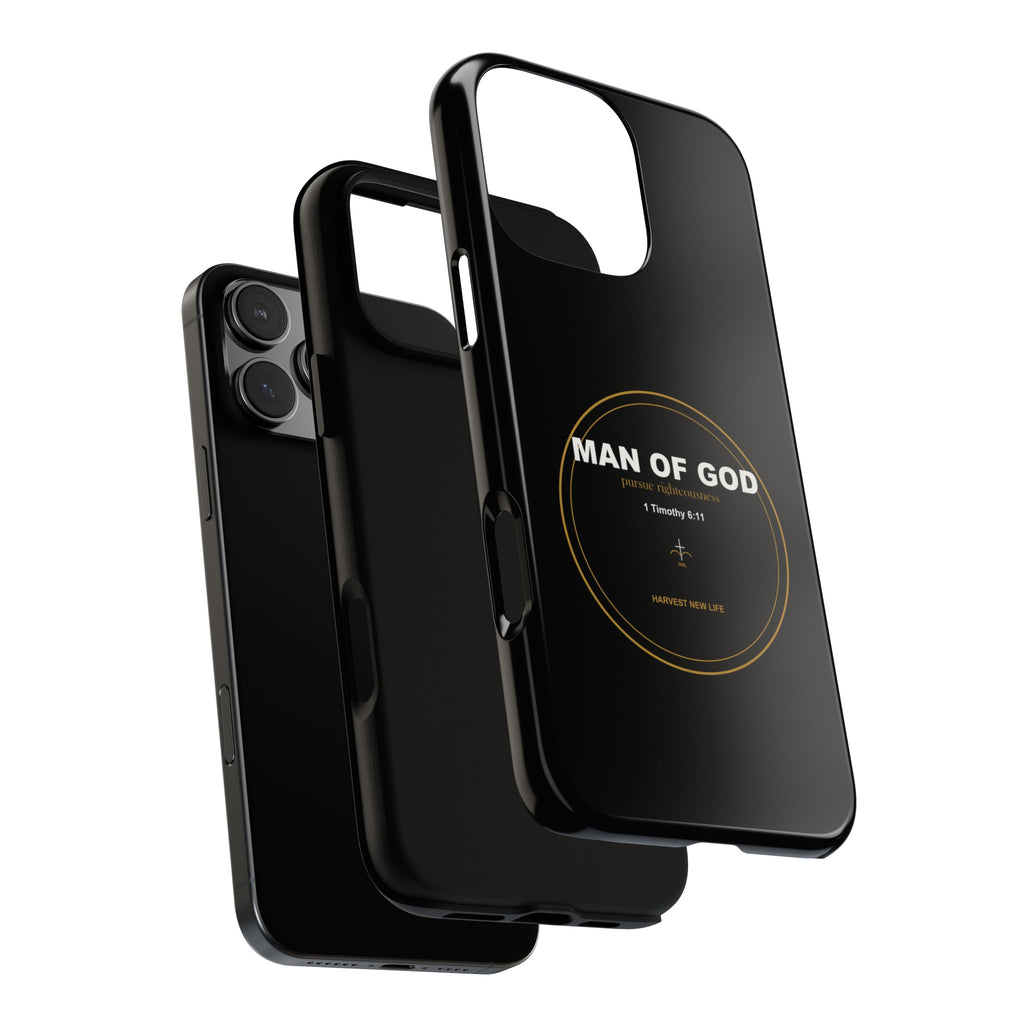 New Life Man of God Black Phone Case - Fathers Day Christian Gift