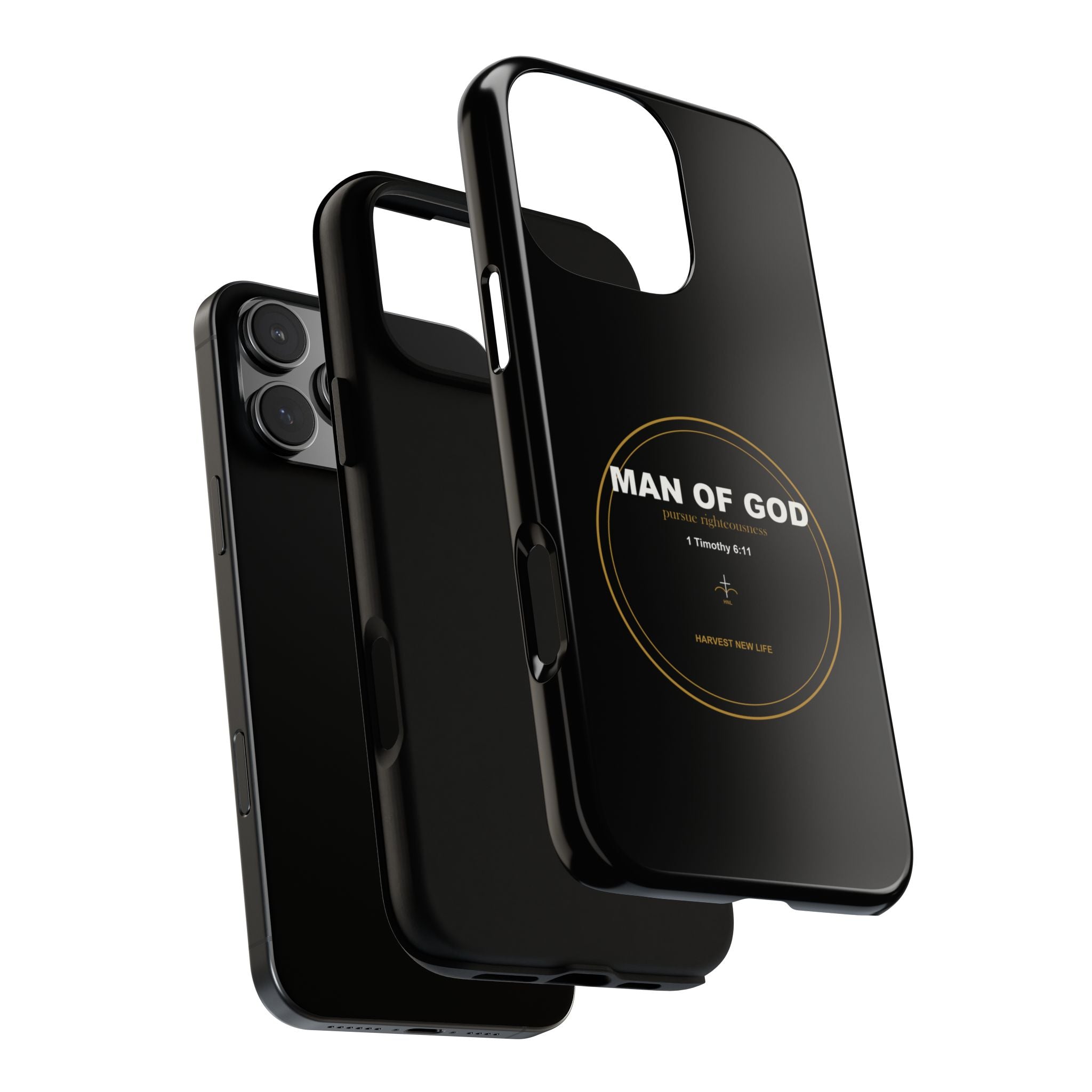 New Life Man of God Black Phone Case - Fathers Day Christian Gift