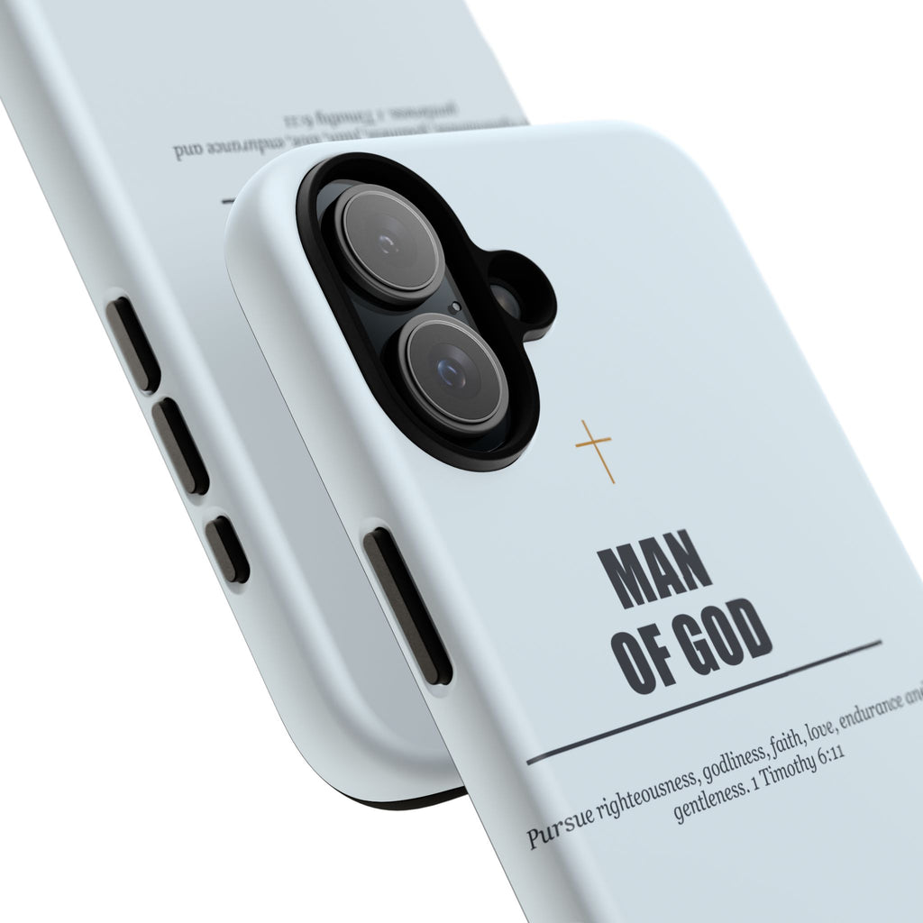 New Life Man of God Light Blue Phone Case - Fathers Day Christian Gift
