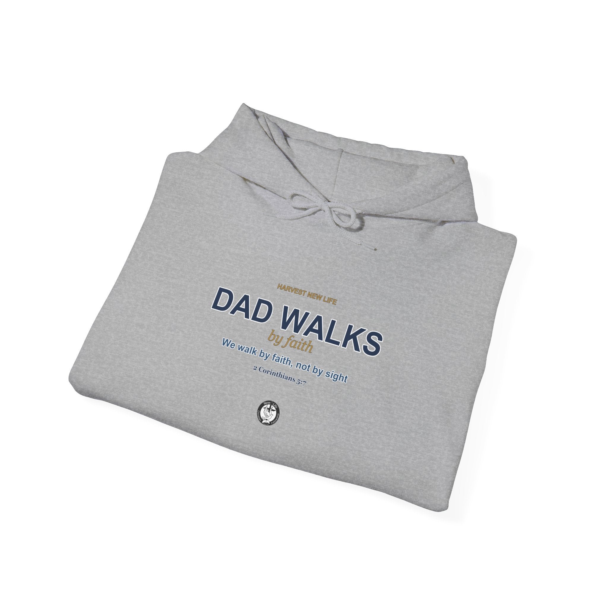 Dad Walks By Faith Hoodie - Christian Fathers Day Gift
