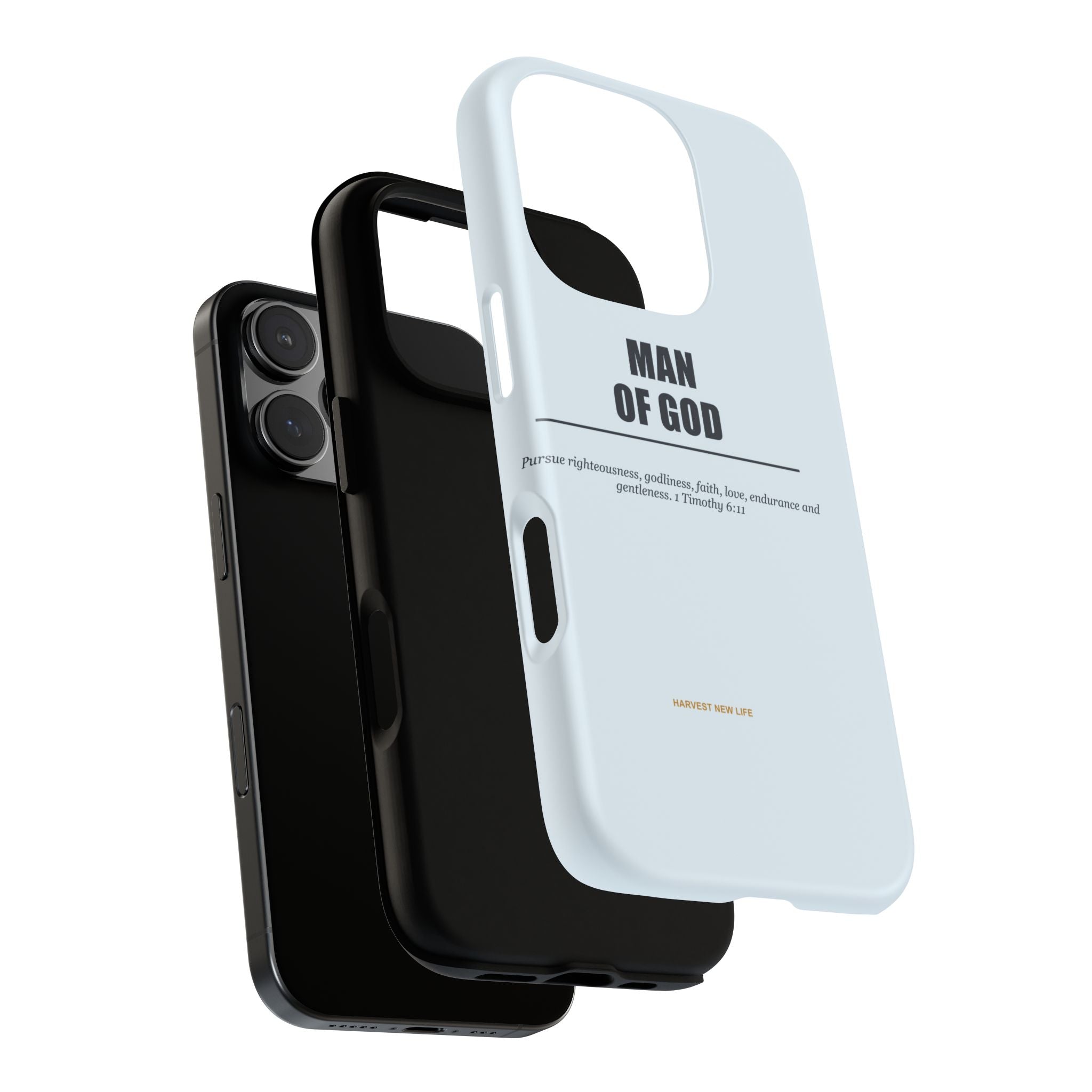 New Life Man of God Light Blue Phone Case - Fathers Day Christian Gift