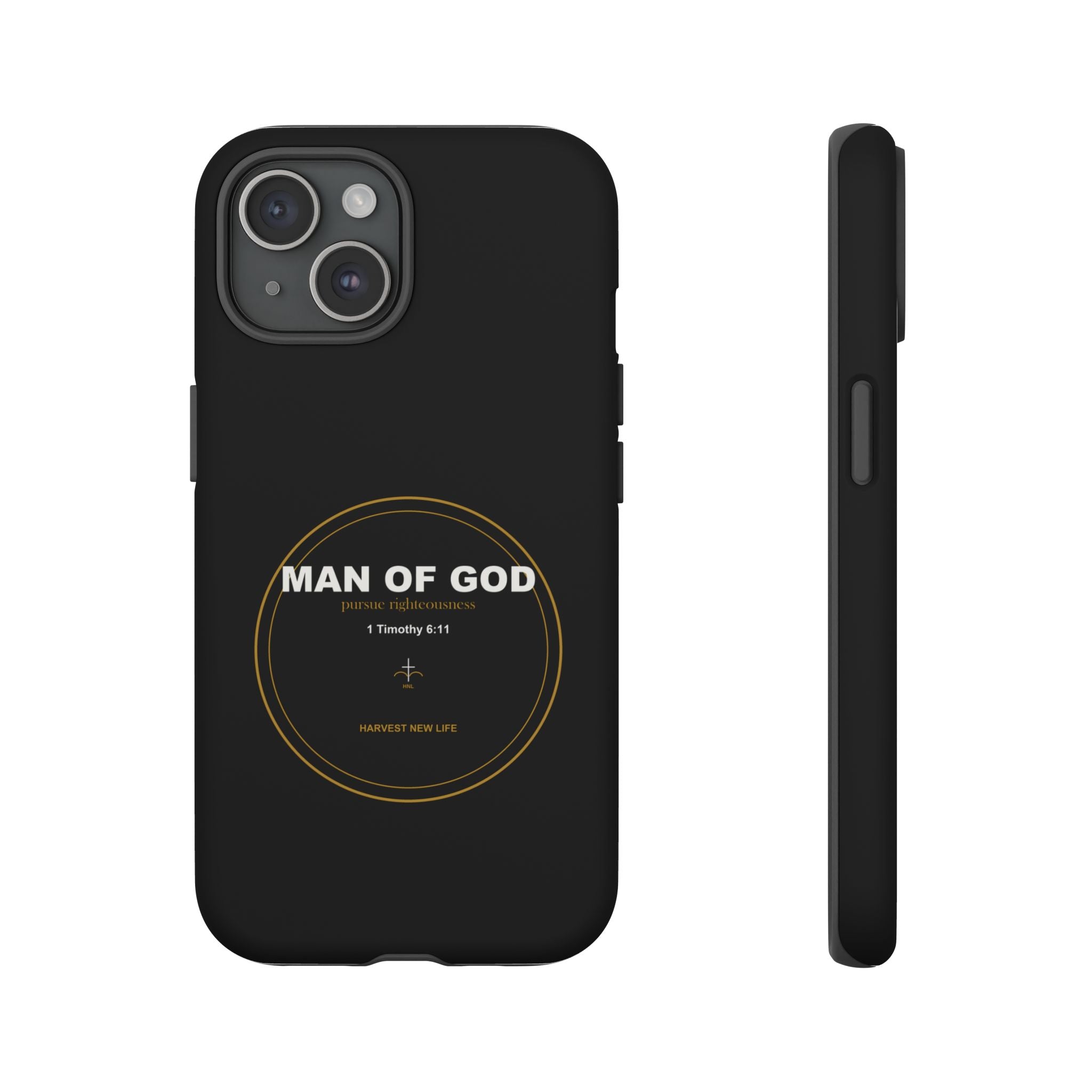 New Life Man of God Black Phone Case - Fathers Day Christian Gift