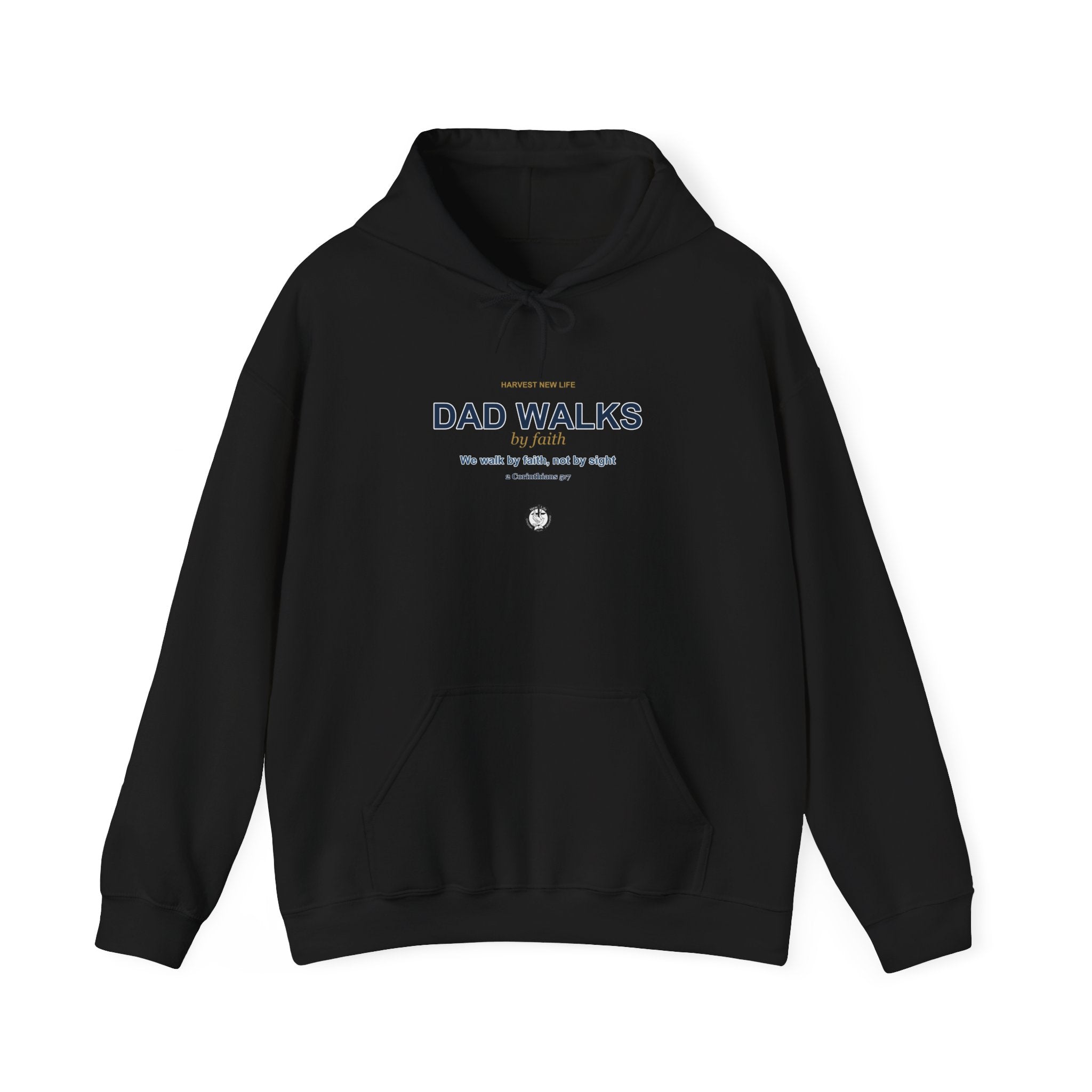 Dad Walks By Faith Hoodie - Christian Fathers Day Gift