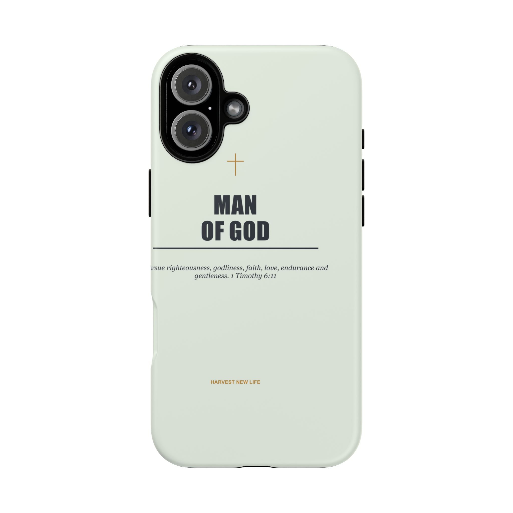 New Life Man of God Soft Sage Phone Case - Fathers Day Christian Gift