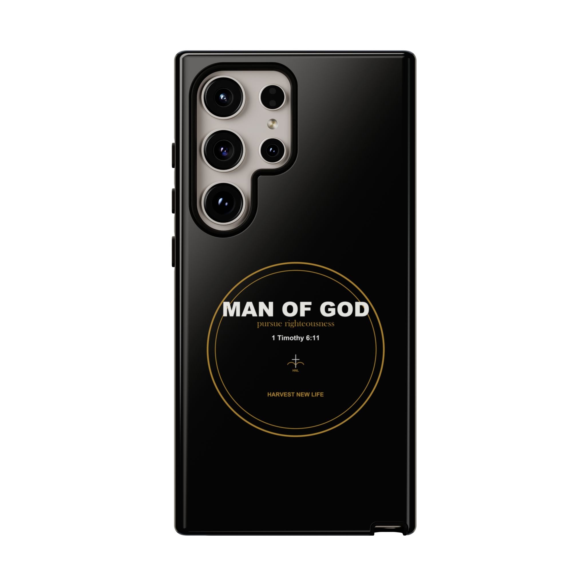 New Life Man of God Black Phone Case - Fathers Day Christian Gift