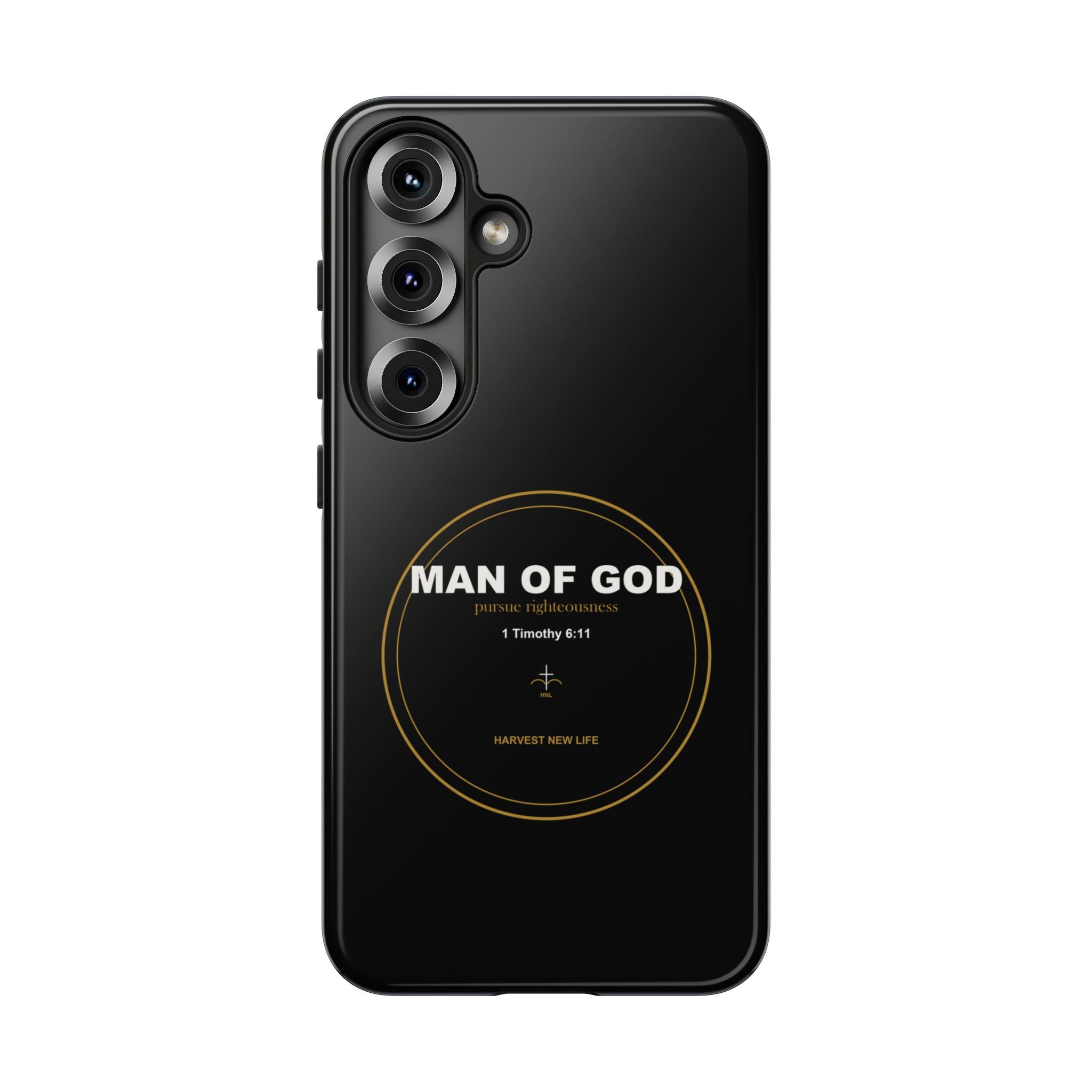 New Life Man of God Black Phone Case - Fathers Day Christian Gift