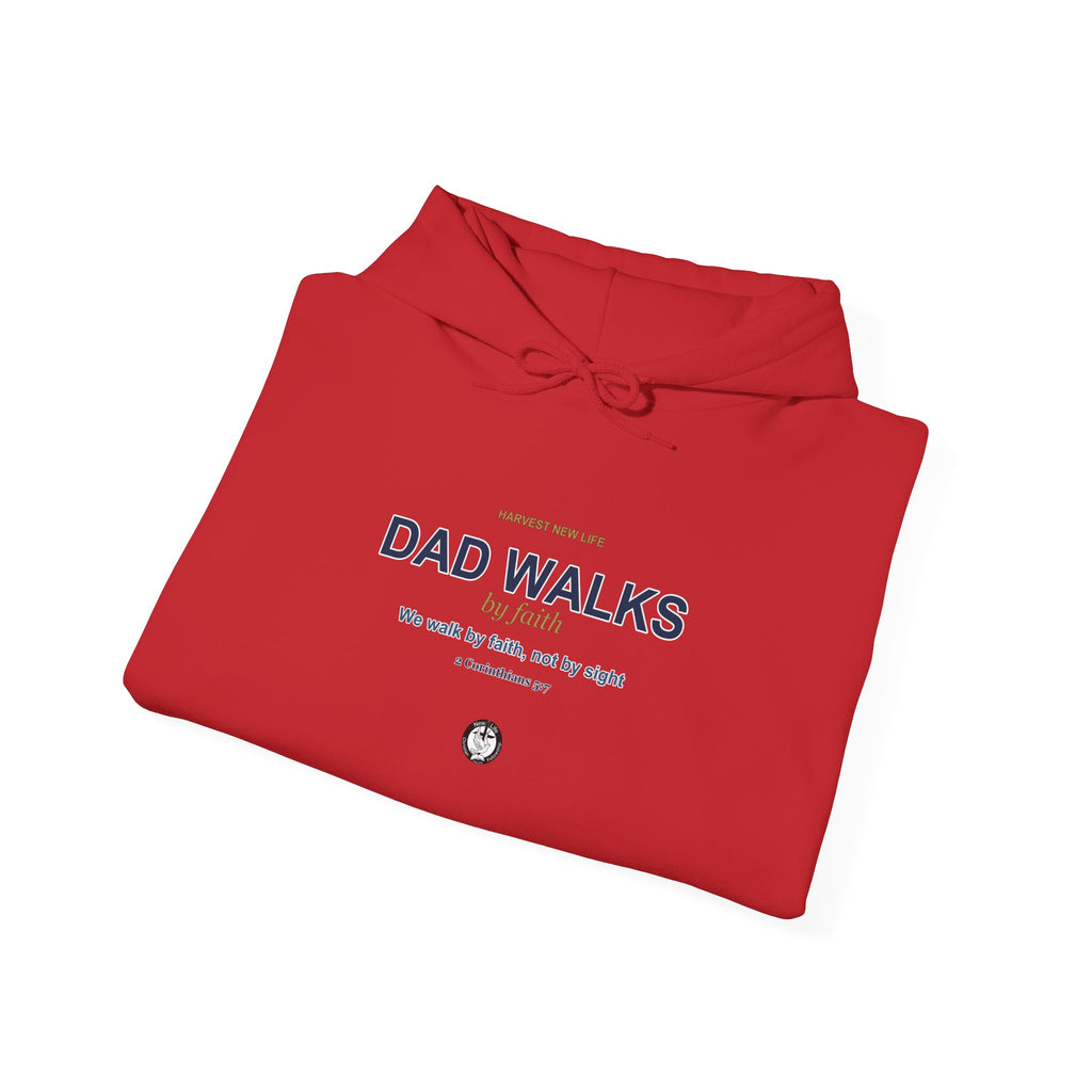 Dad Walks By Faith Hoodie - Christian Fathers Day Gift