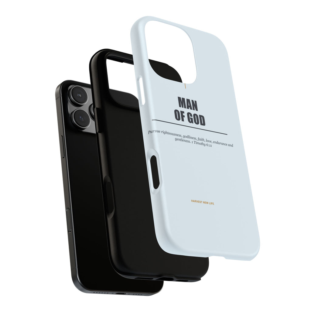 New Life Man of God Light Blue Phone Case - Fathers Day Christian Gift