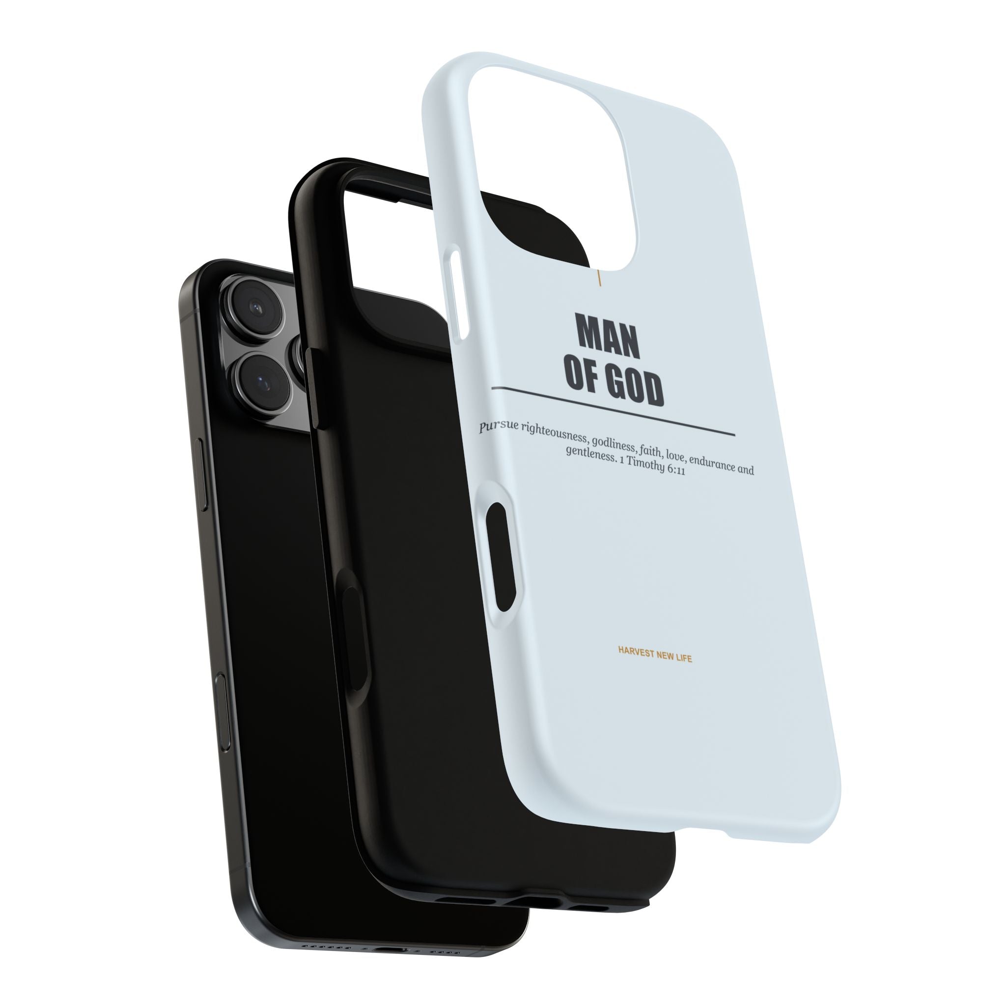 New Life Man of God Light Blue Phone Case - Fathers Day Christian Gift