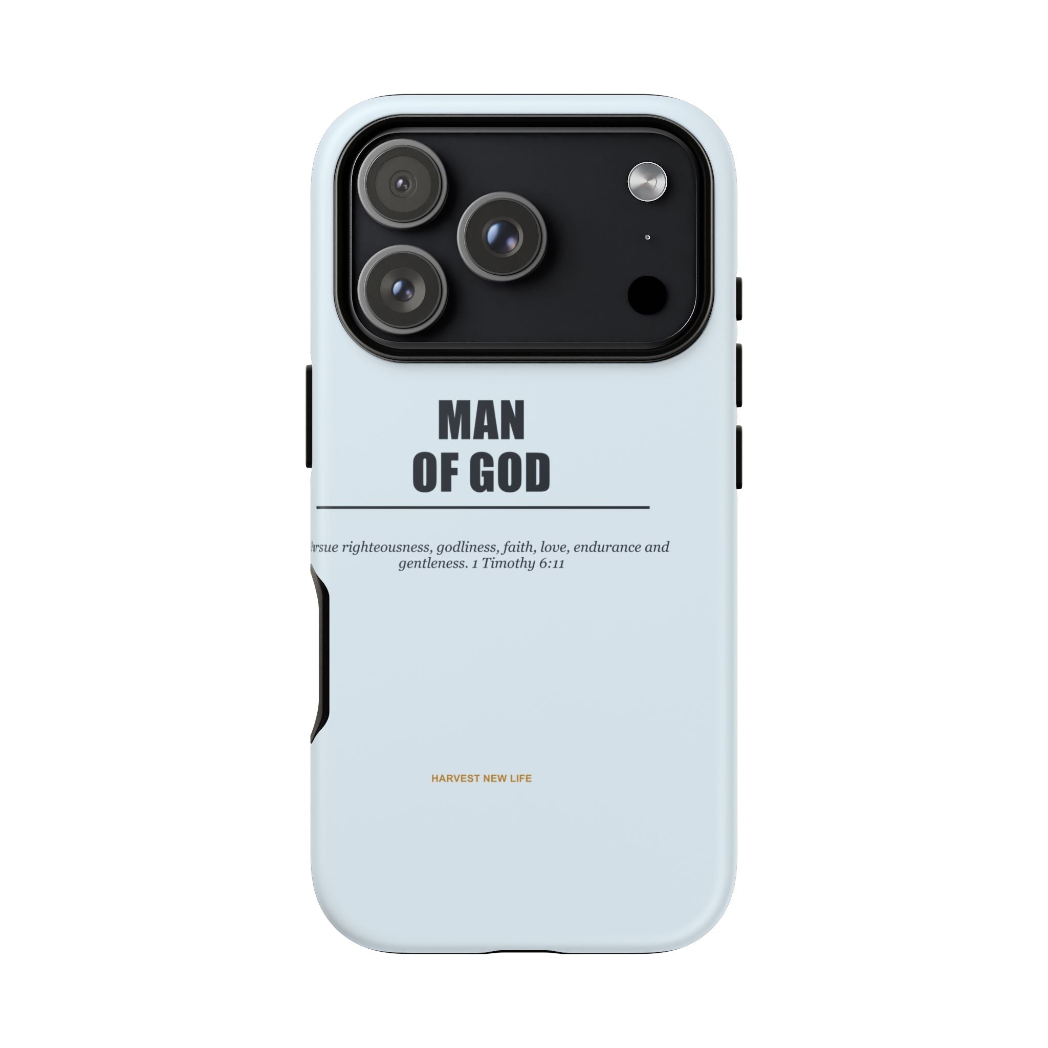 New Life Man of God Light Blue Phone Case - Fathers Day Christian Gift