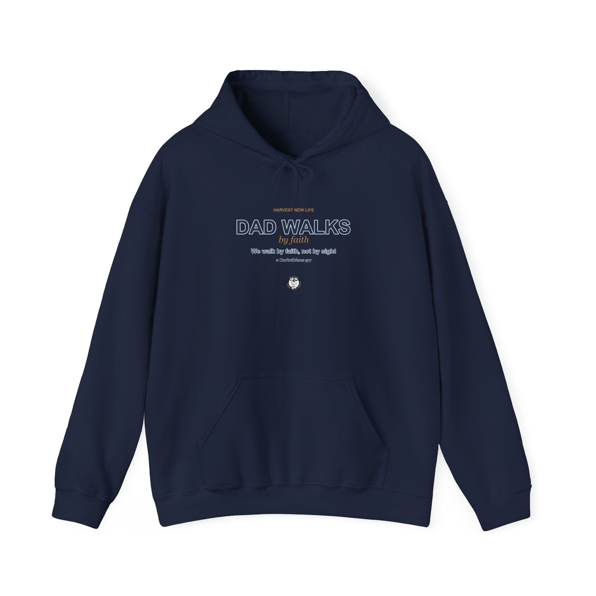 Dad Walks By Faith Hoodie - Christian Fathers Day Gift