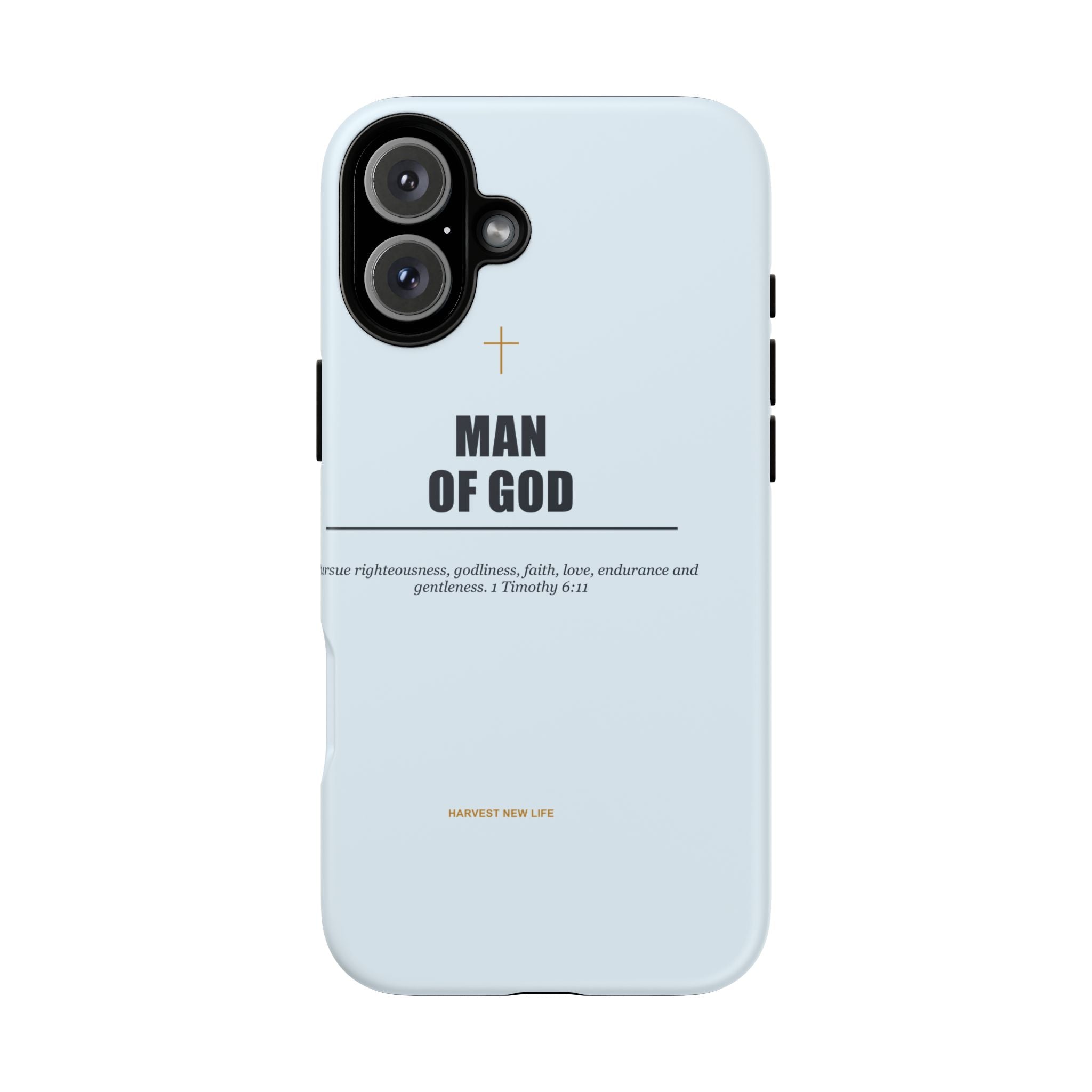 New Life Man of God Light Blue Phone Case - Fathers Day Christian Gift