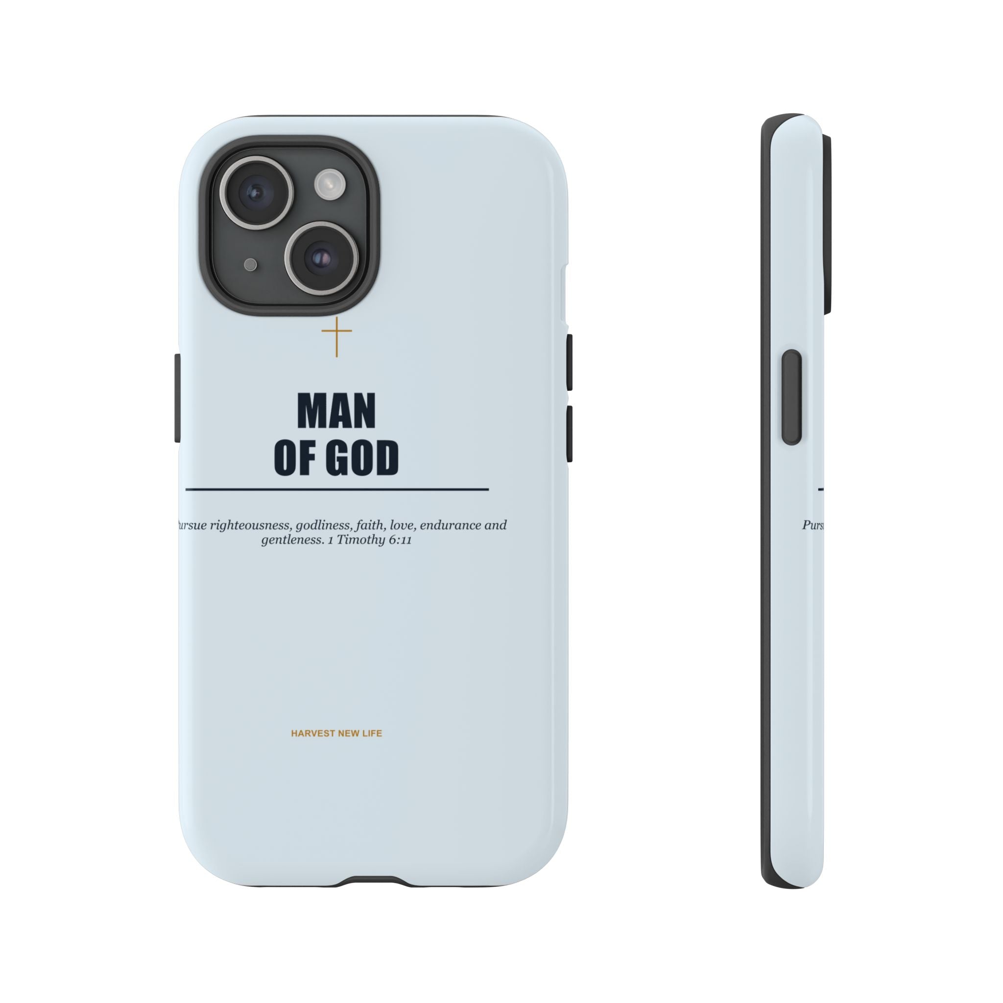 New Life Man of God Light Blue Phone Case - Fathers Day Christian Gift