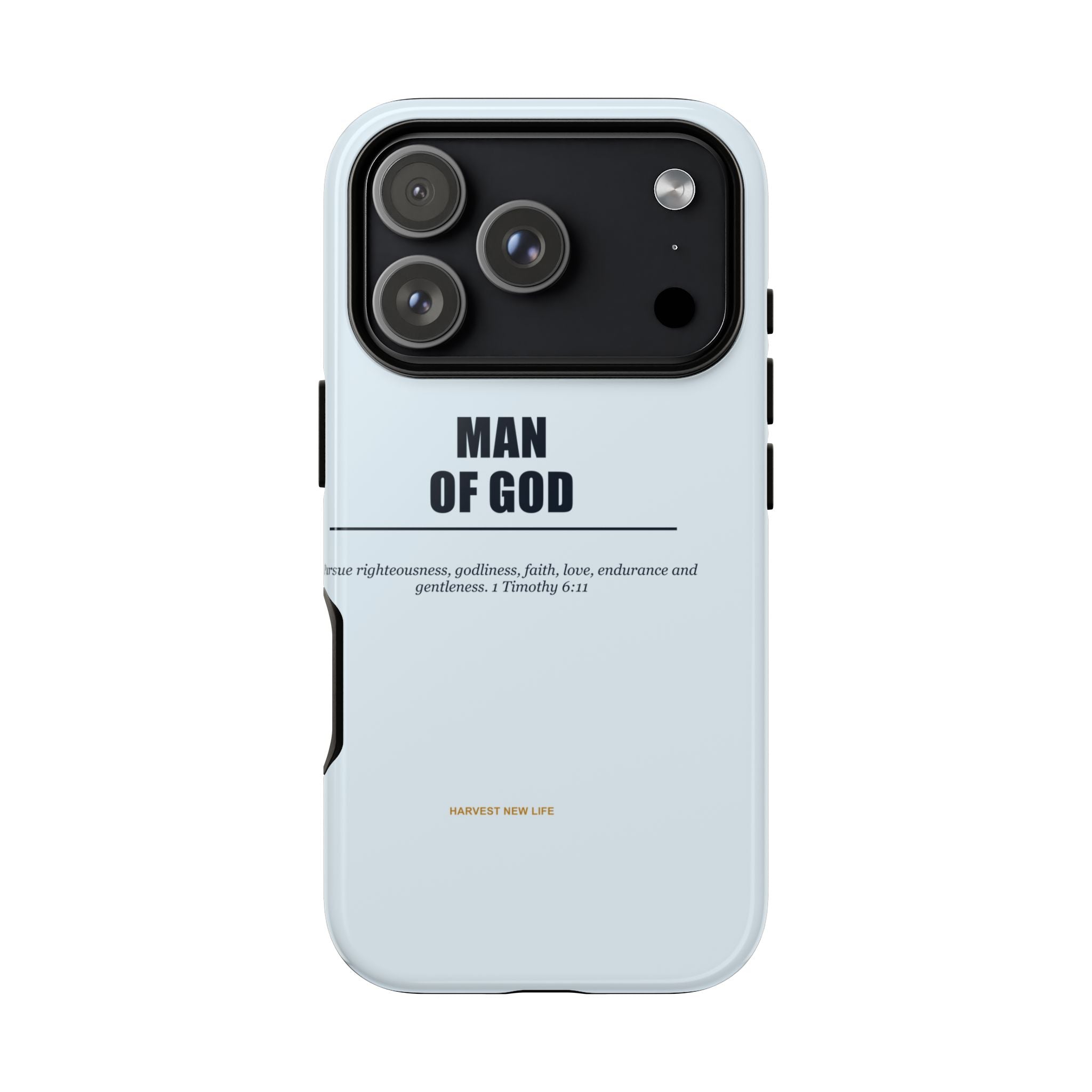 New Life Man of God Light Blue Phone Case - Fathers Day Christian Gift