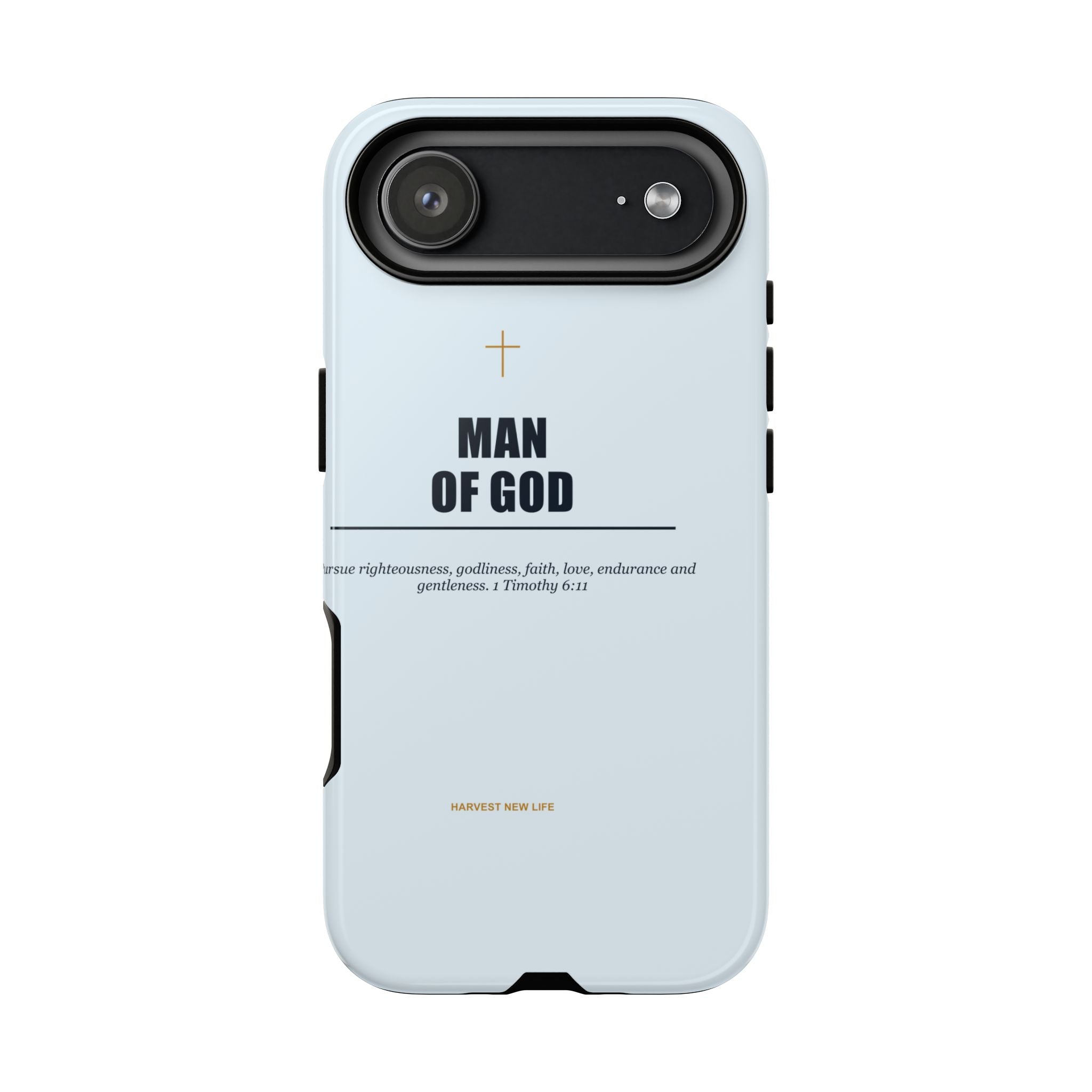 New Life Man of God Light Blue Phone Case - Fathers Day Christian Gift