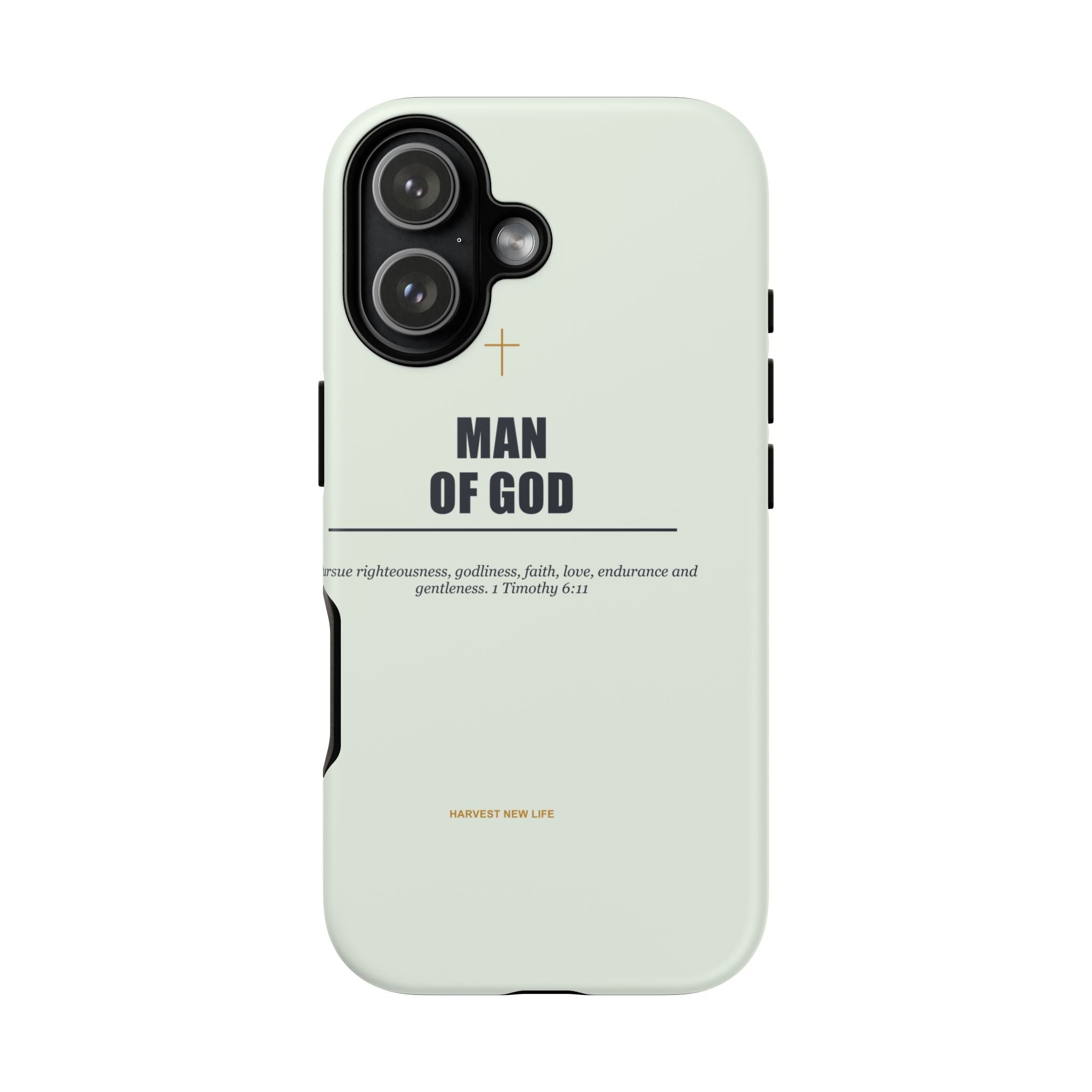 New Life Man of God Soft Sage Phone Case - Fathers Day Christian Gift