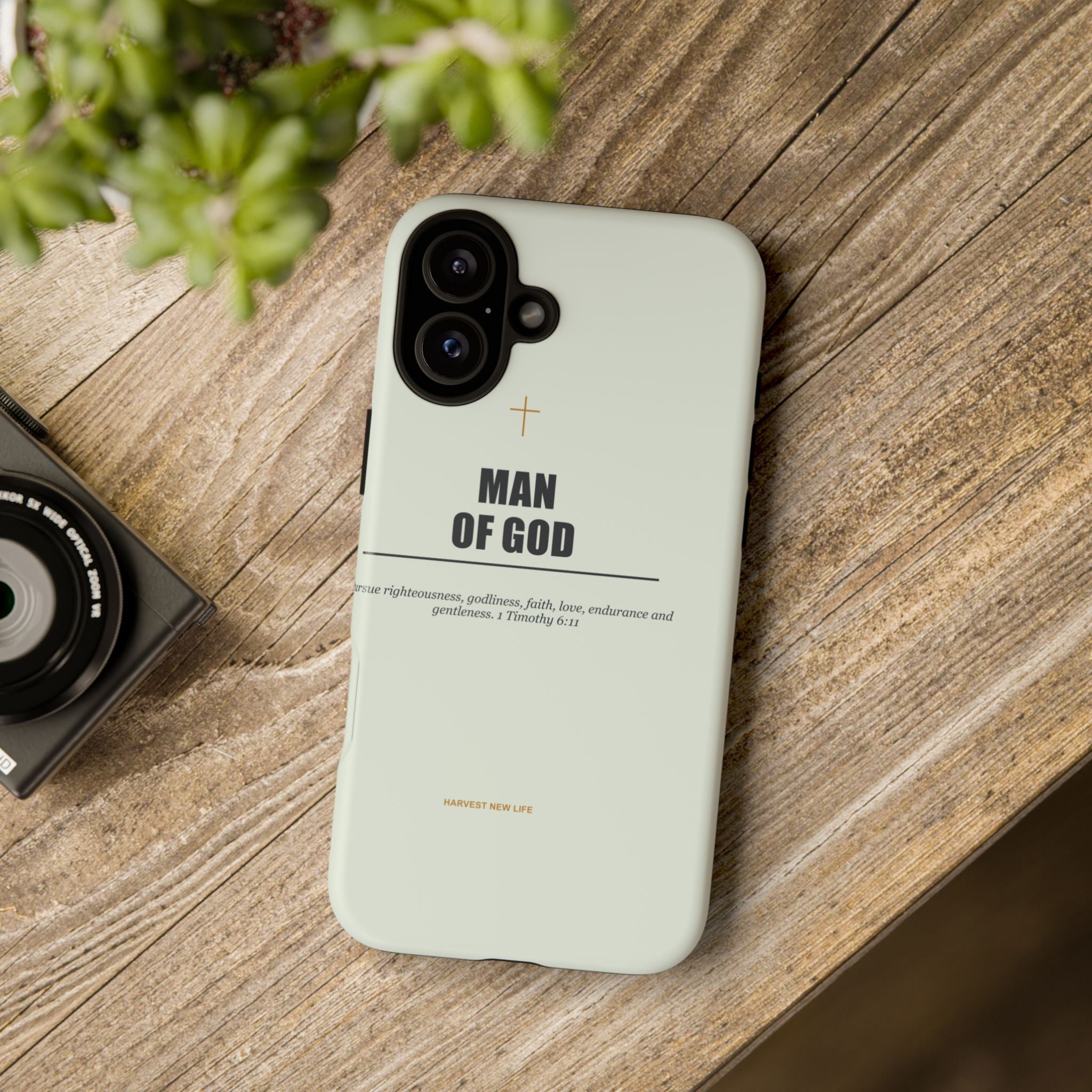 New Life Man of God Soft Sage Phone Case - Fathers Day Christian Gift