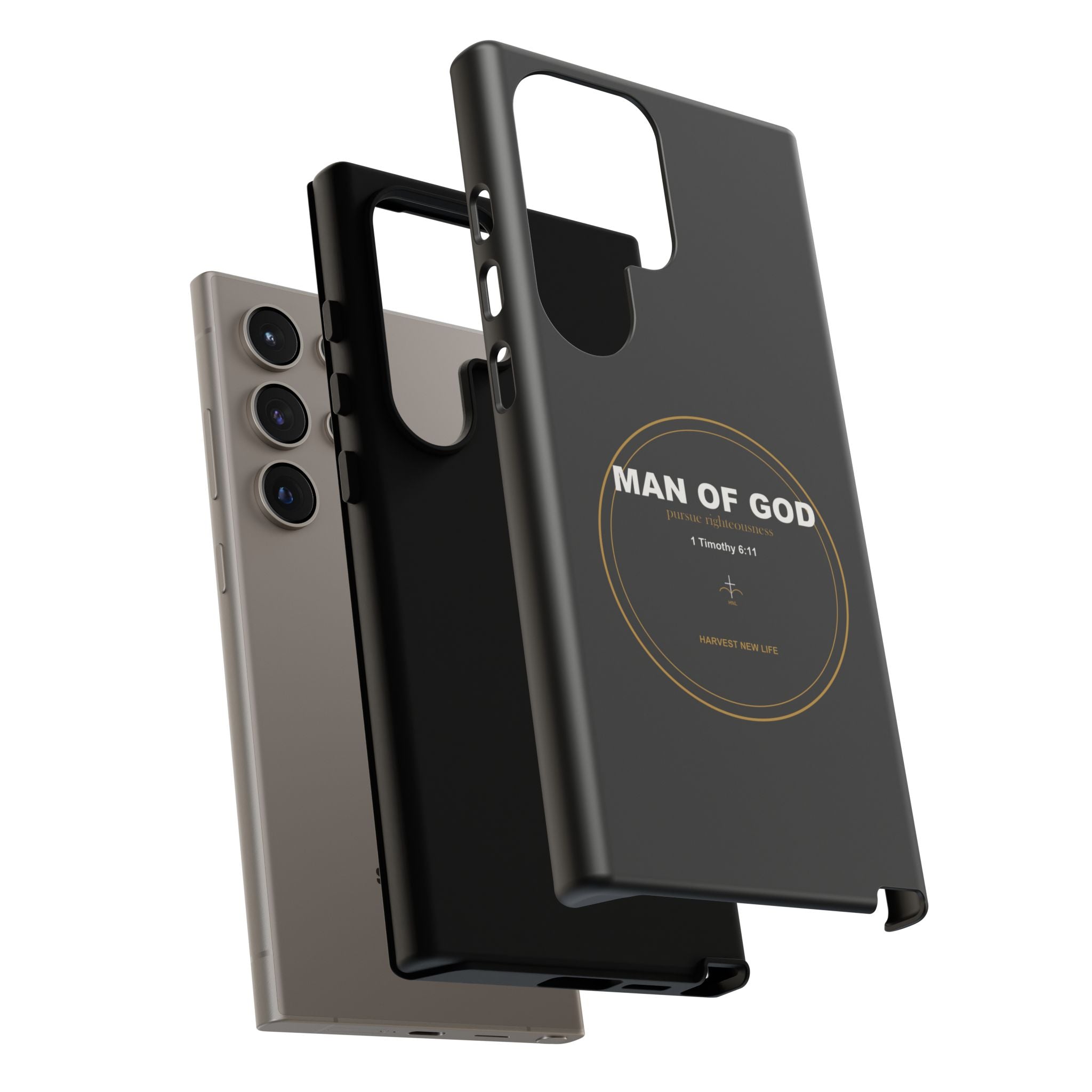 New Life Man of God Black Phone Case - Fathers Day Christian Gift