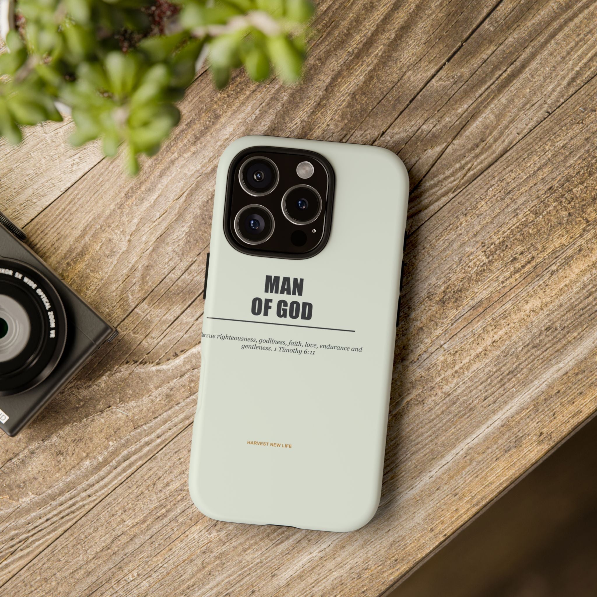 New Life Man of God Soft Sage Phone Case - Fathers Day Christian Gift