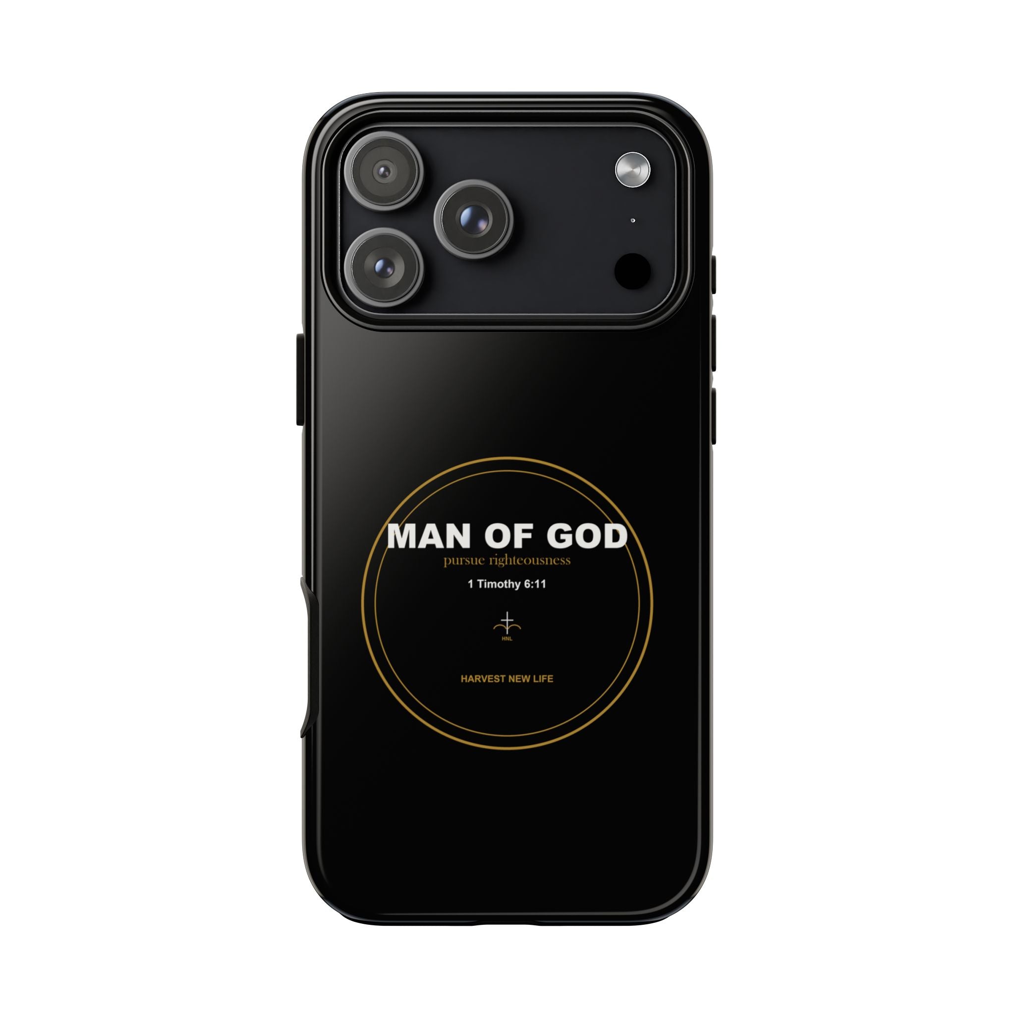 New Life Man of God Black Phone Case - Fathers Day Christian Gift