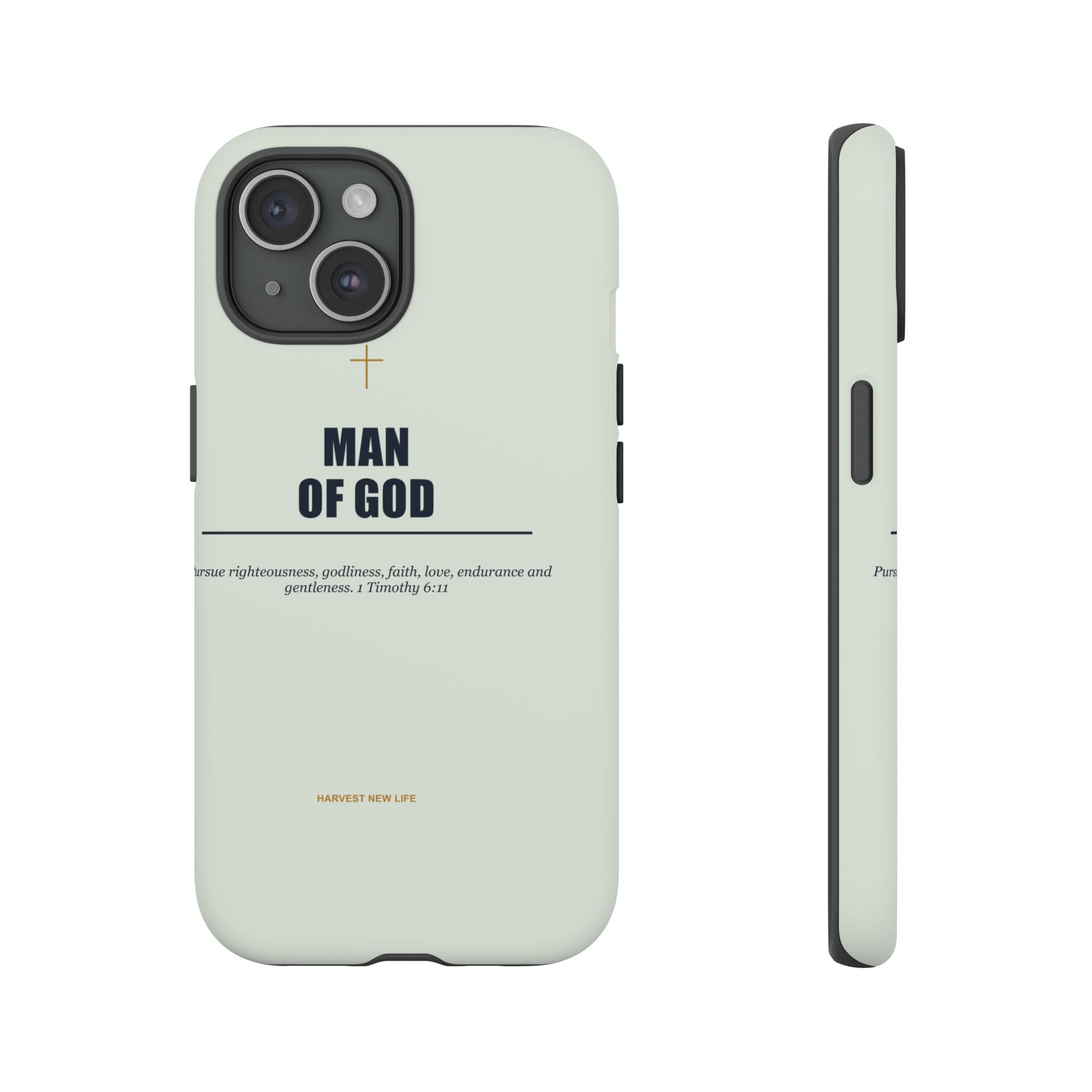 New Life Man of God Soft Sage Phone Case - Fathers Day Christian Gift