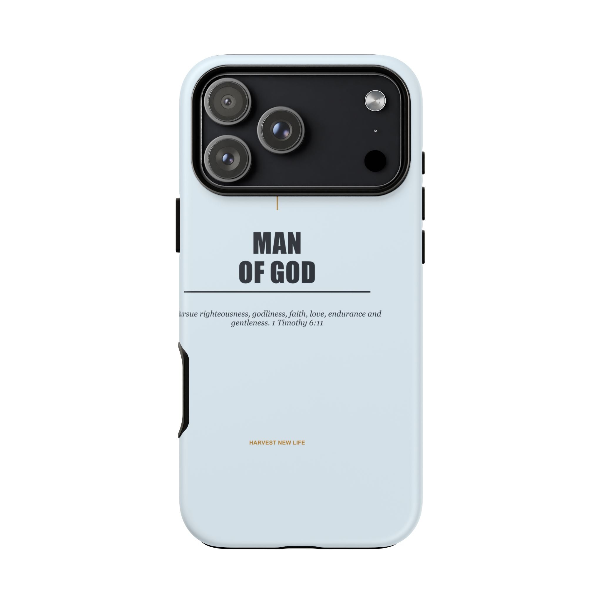 New Life Man of God Light Blue Phone Case - Fathers Day Christian Gift